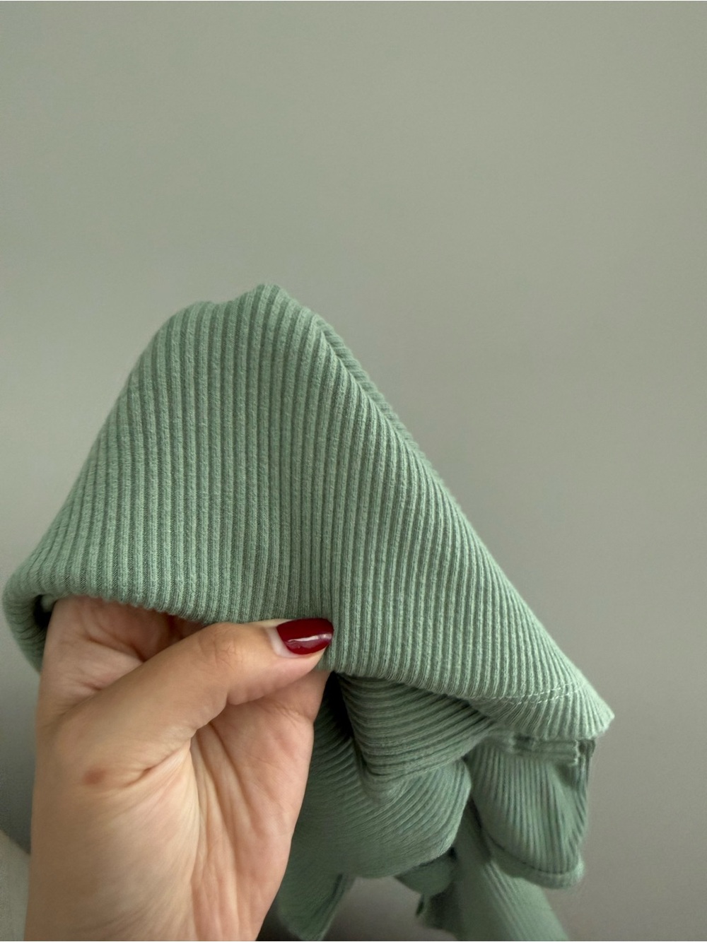 Mint Ribbed Racerback Tank Top - Picture 4 of 4